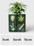 Green Magic Leaf - Personalized Weed Custom Shape Acrylic Flower Vase
