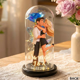 You & Me We Got This - Personalized Couple Glowing Roses Glass Dome