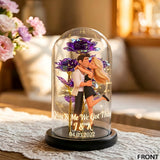 You & Me We Got This - Personalized Couple Glowing Roses Glass Dome