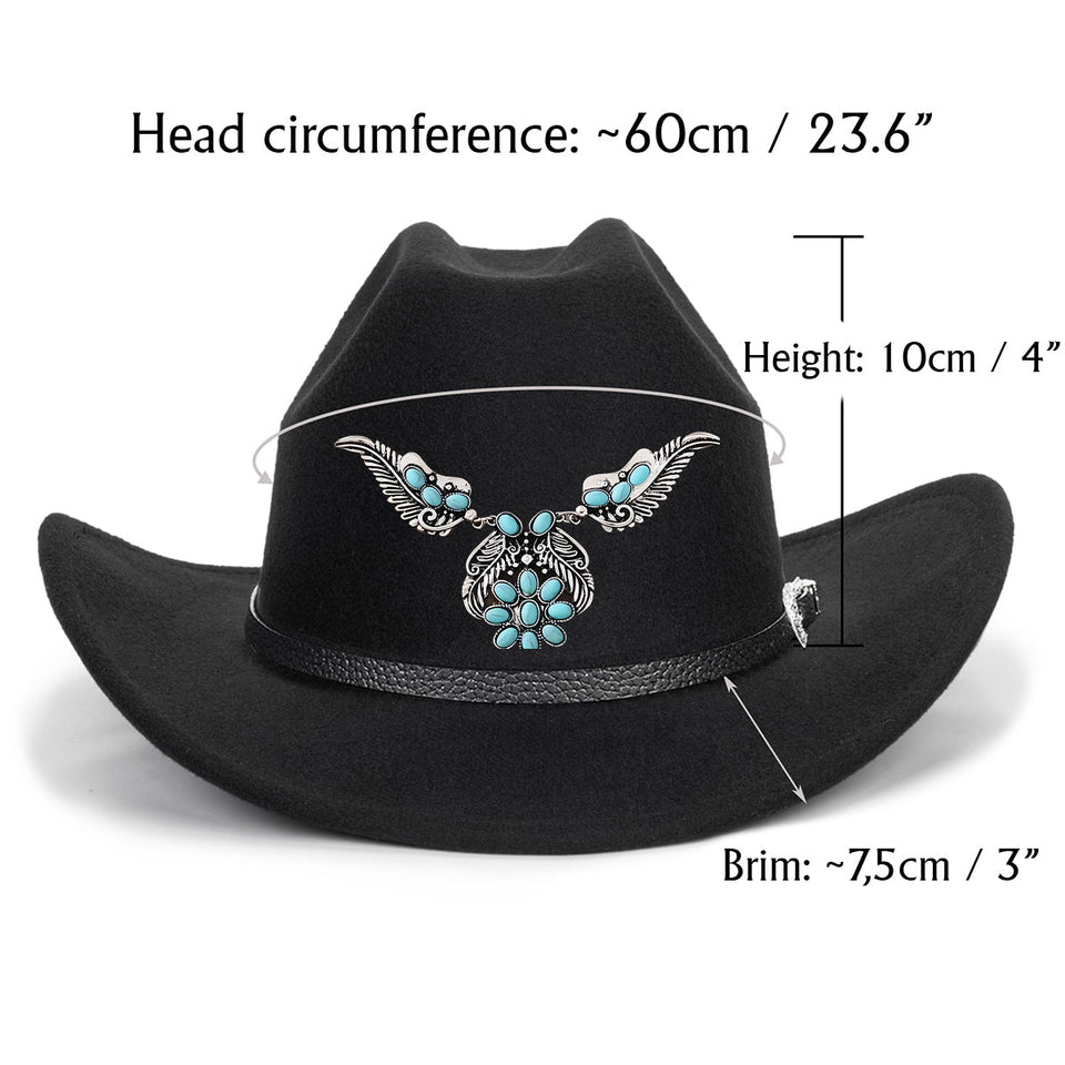 Cowgirl Stay Wild - Personalized Cowgirl Wide Brim Cowboy Hat