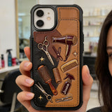 Hairdresser Scissors - Personalized Hairdresser Fully Printed Wallet Phone Case