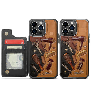 Hairdresser Scissors - Personalized Hairdresser Fully Printed Wallet Phone Case
