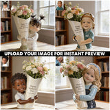 Flower Bouquet Vase - Perfect Mother's Day Gift - Personalized Kid Acrylic Flower Vase