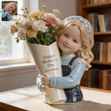 Flower Bouquet Vase - Perfect Mother's Day Gift - Personalized Kid Acrylic Flower Vase
