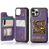 Skull Name Initial Letter - Personalized Skull Wallet Phone Case