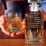 Gift For Bourbon/ Whiskey Lovers, Gift For Him - Personalized Whisky Whiskey Glass