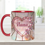 Blessed To Be Called Nana Mama Gigi Grandma - Personalized Grandma Set Accent Mug with Acrylic Stirrers