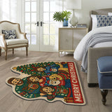 Any Photo To Rug Merry Christmas - Personalized Family Non-Slip Tufted Rug