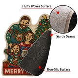 Any Photo To Rug Merry Christmas - Personalized Family Non-Slip Tufted Rug