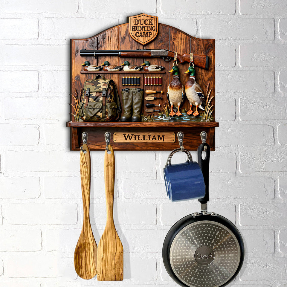 Love Hunting - Personalized Hunting Custom Shaped Hanging Rack
