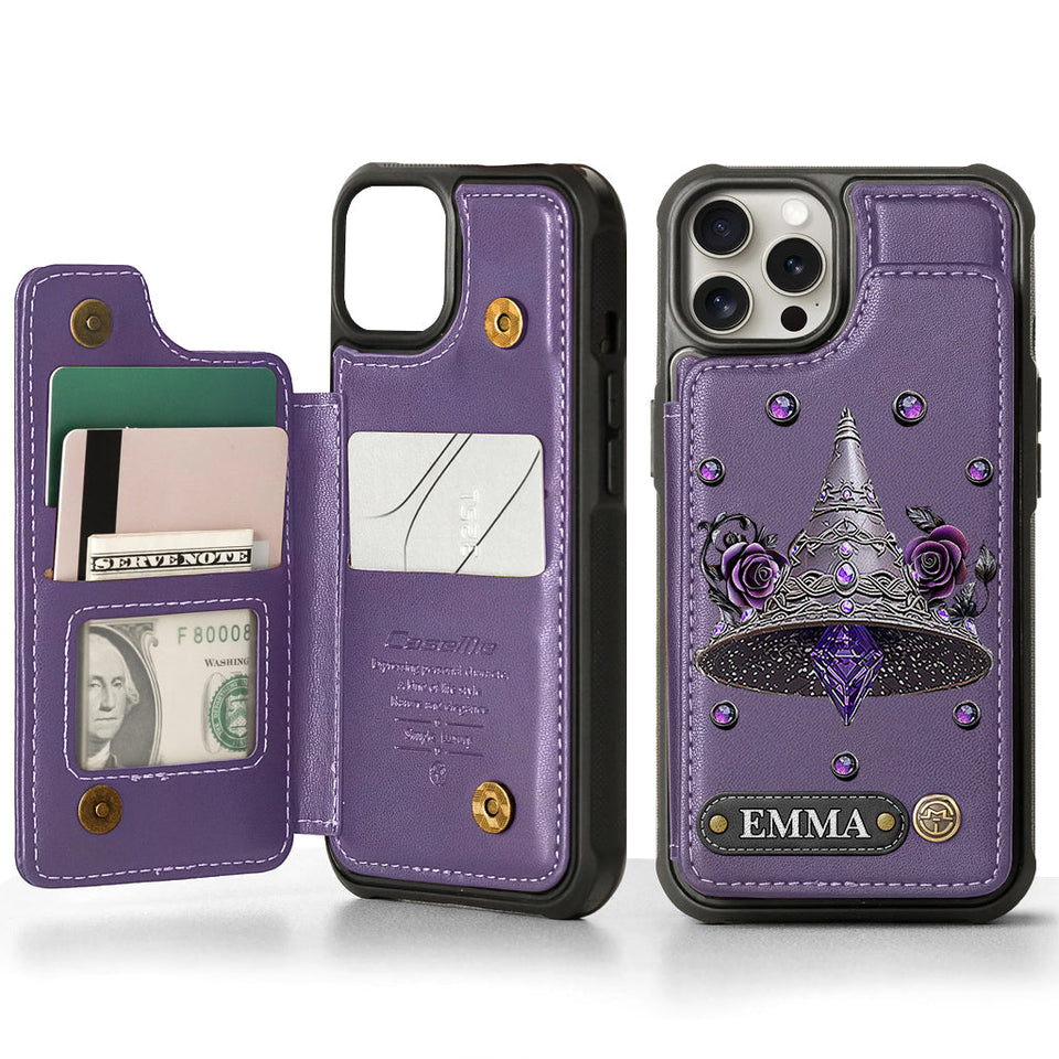Beautiful Witch Hat - Personalized Witch Wallet Phone Case
