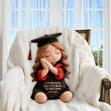 Can I Go To Bed Now - Personalized Graduation Premium Faux Fur Pillow