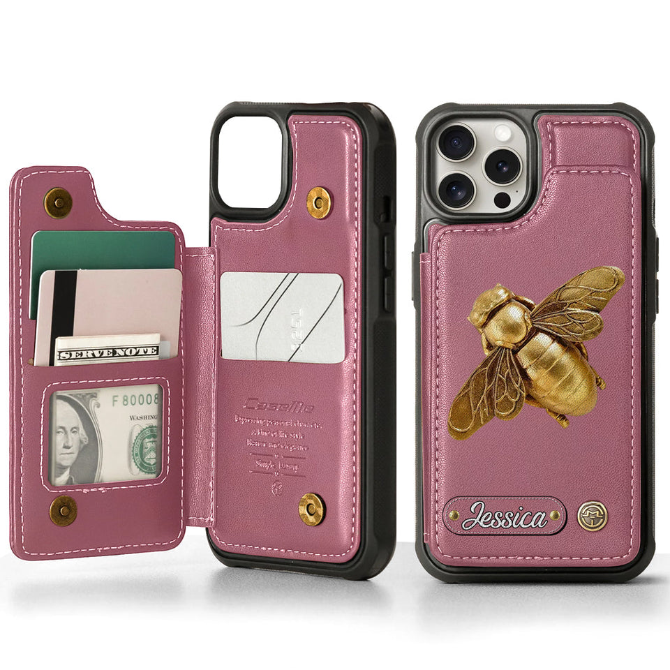 Love Garden, Beautiful Dragonfly, Butterfly, Bee, Hummingbird,... - Personalized Gardening Wallet Phone Case