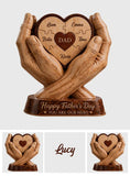 Best Dad Ever - Personalized Father Custom Shaped Wood Plaque