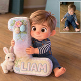 Custom Any Photo Best Easter Gift - Personalized Kid Premium Faux Fur Pillow