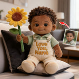 Growing with Grandma’s Love - Personalized Grandma Premium Faux Fur Pillow