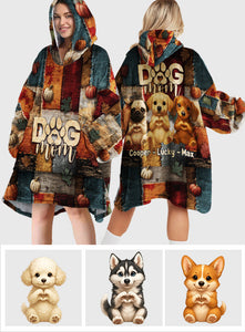 Dog Mom - Personalized Dog Blanket Hoodie