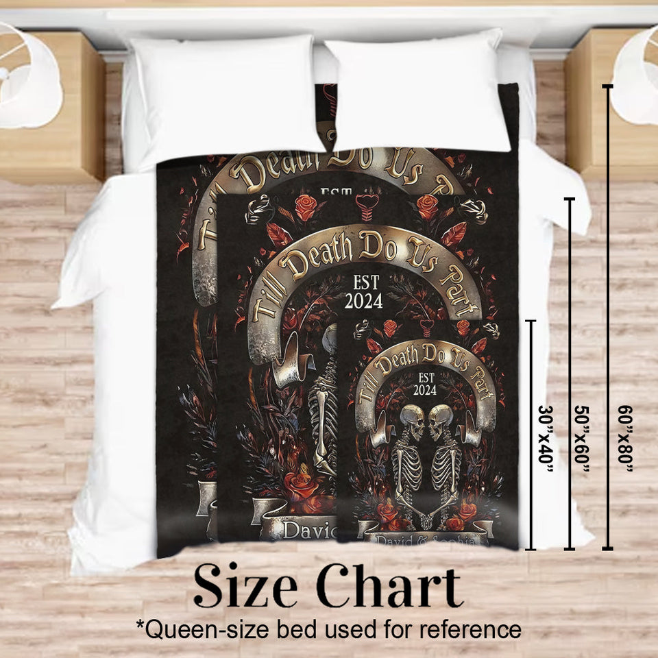 Till Death Do Us Part - Personalized Couple Blanket