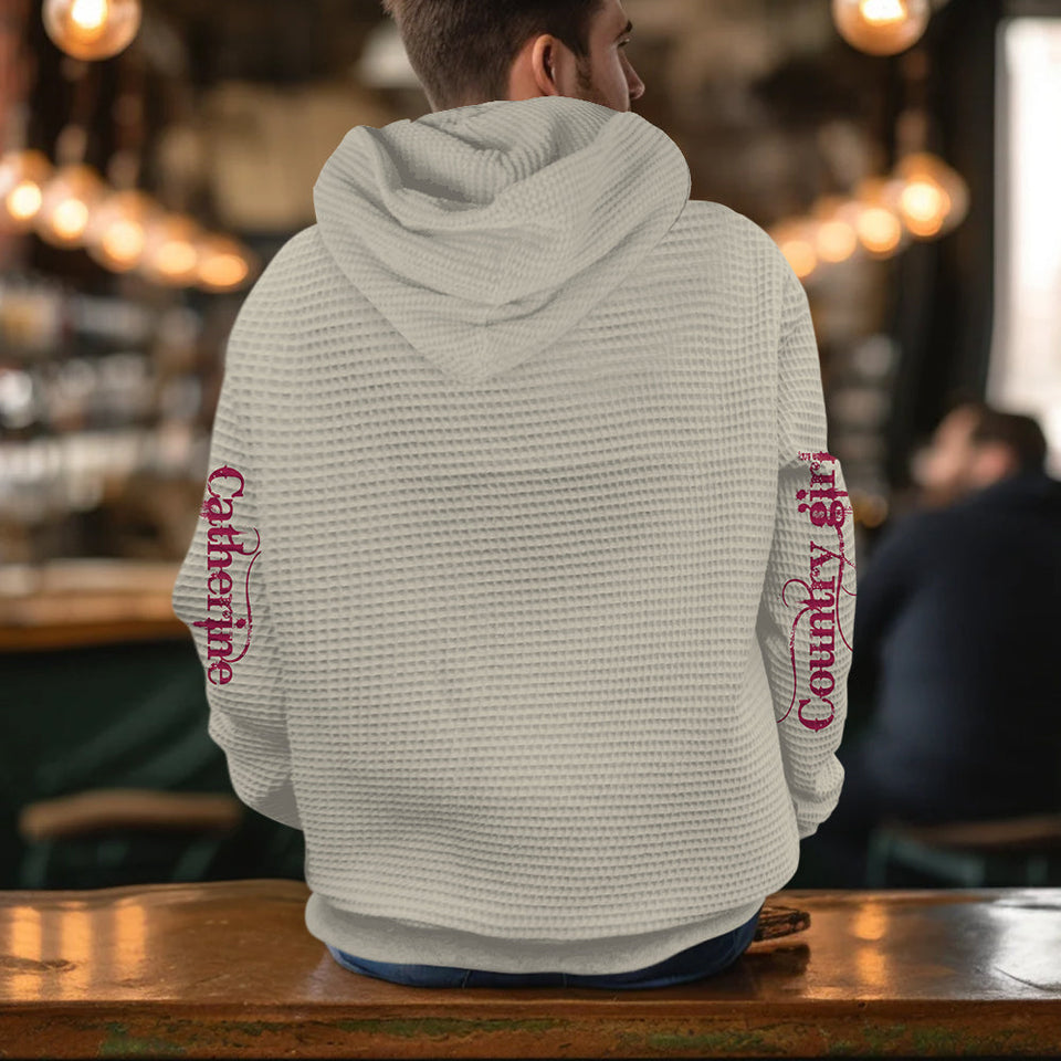 Country Girl - Personalized Hunting Waffle Hoodie
