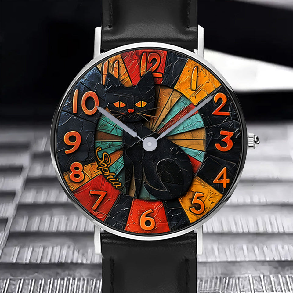 Black Cat - Personalized Black Cat Hand Watch