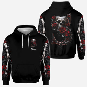 Rose & Skull - Personalized Skull All Over Shirt