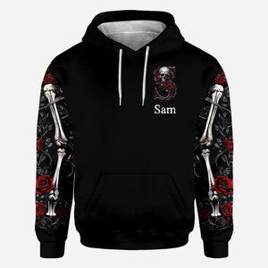 Rose & Skull - Personalized Skull All Over Shirt