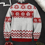 Merry Christmas Initial Letter - Personalized Family Ugly Sweater