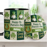 Happy St. Patrick's Day - Personalized Irish Accent Mug & Coaster