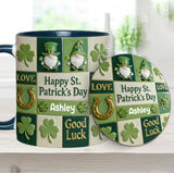 Happy St. Patrick's Day - Personalized Irish Accent Mug & Coaster