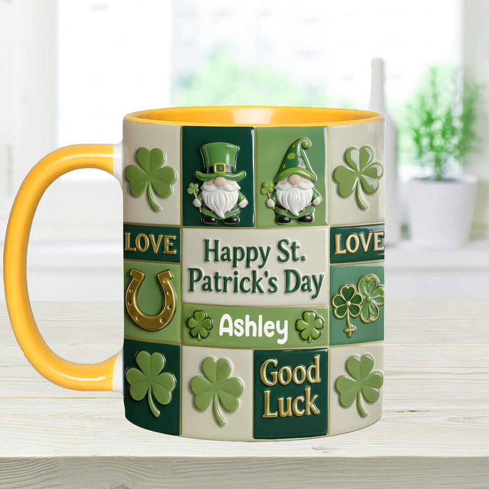 Happy St. Patrick's Day - Personalized Irish Accent Mug & Coaster
