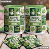 Happy St. Patrick's Day - Personalized Irish Accent Mug & Coaster