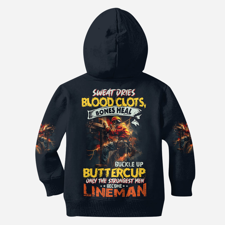 Only The Strongest Men Become Lineman - Personalized Lineman All Over Shirt
