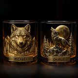 Cool Wolf - Personalized Wolf Whiskey Glass