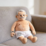 Funny Dad Bod - Personalized Father Premium Faux Fur Pillow