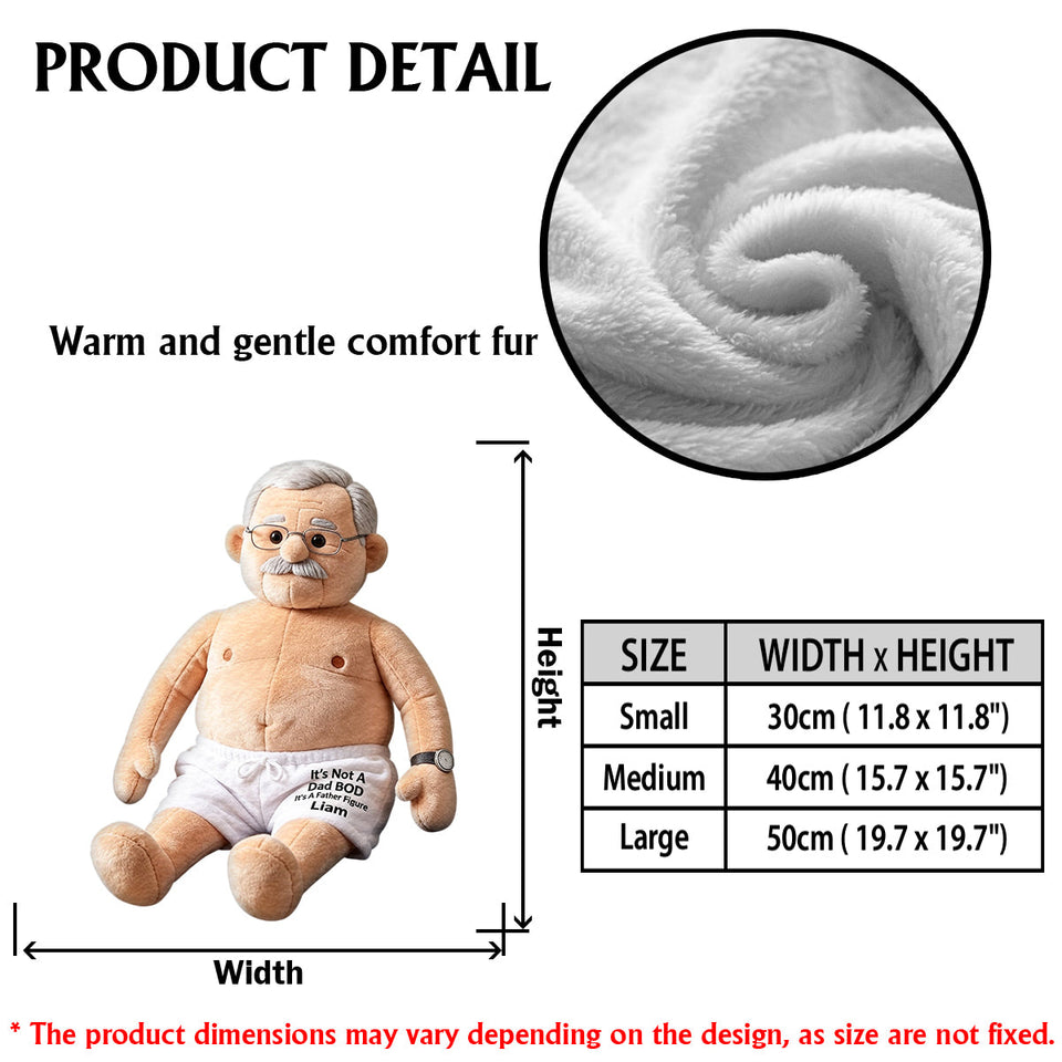 Funny Dad Bod - Personalized Father Premium Faux Fur Pillow