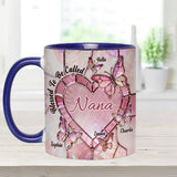 Blessed To Be Called Nana Mama Gigi Grandma - Personalized Grandma Set Accent Mug with Acrylic Stirrers