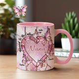 Blessed To Be Called Nana Mama Gigi Grandma - Personalized Grandma Set Accent Mug with Acrylic Stirrers