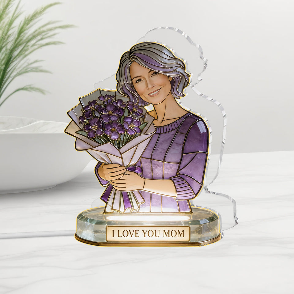 I Love You - Personalized Mother Acrylic LED Night Light