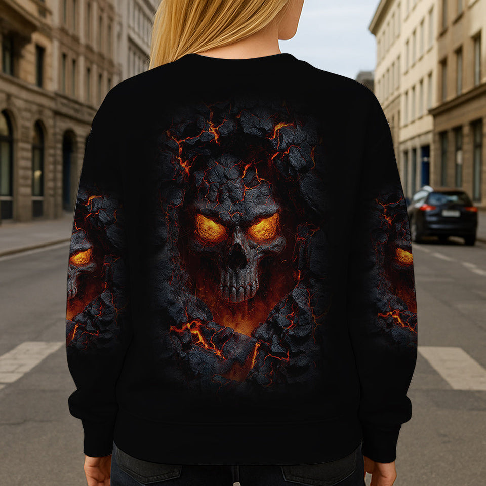 Fire Skull - Personalized Skull All Over Shirt
