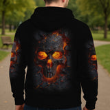 Fire Skull - Personalized Skull All Over Shirt
