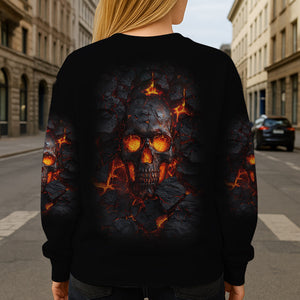 Fire Skull - Personalized Skull All Over Shirt
