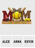 Softball Mom - Personalized Softball Custom Shaped Acrylic Plaque