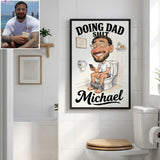 Funny Caricature Gift For Dad - Personalized Father Canvas And Poster