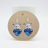 Pet On Heart - Personalized Dog Earrings
