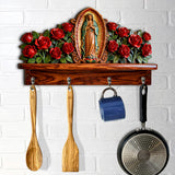 Our Lady Of Guadalupe - Personalized Christian Custom Shaped Hanging Rack