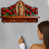 Our Lady Of Guadalupe - Personalized Christian Custom Shaped Hanging Rack