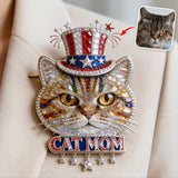 Red, White & Woof - Personalized Dog 3D Embossed Enamel Pin