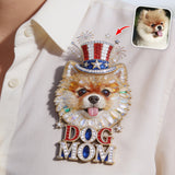 Red, White & Woof - Personalized Dog 3D Embossed Enamel Pin