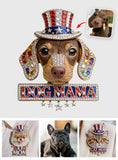 Red, White & Woof - Personalized Dog 3D Embossed Enamel Pin
