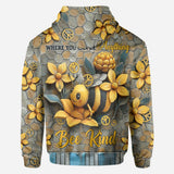 In A World Where You Can Be Anything Bee Kind - Personalized Hippie All Over Shirt